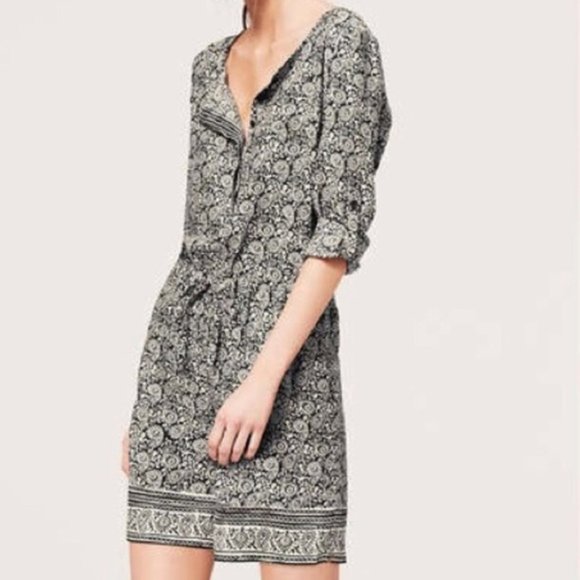 Loft Navy Blue and White Paisley Romper - Picture 2 of 8